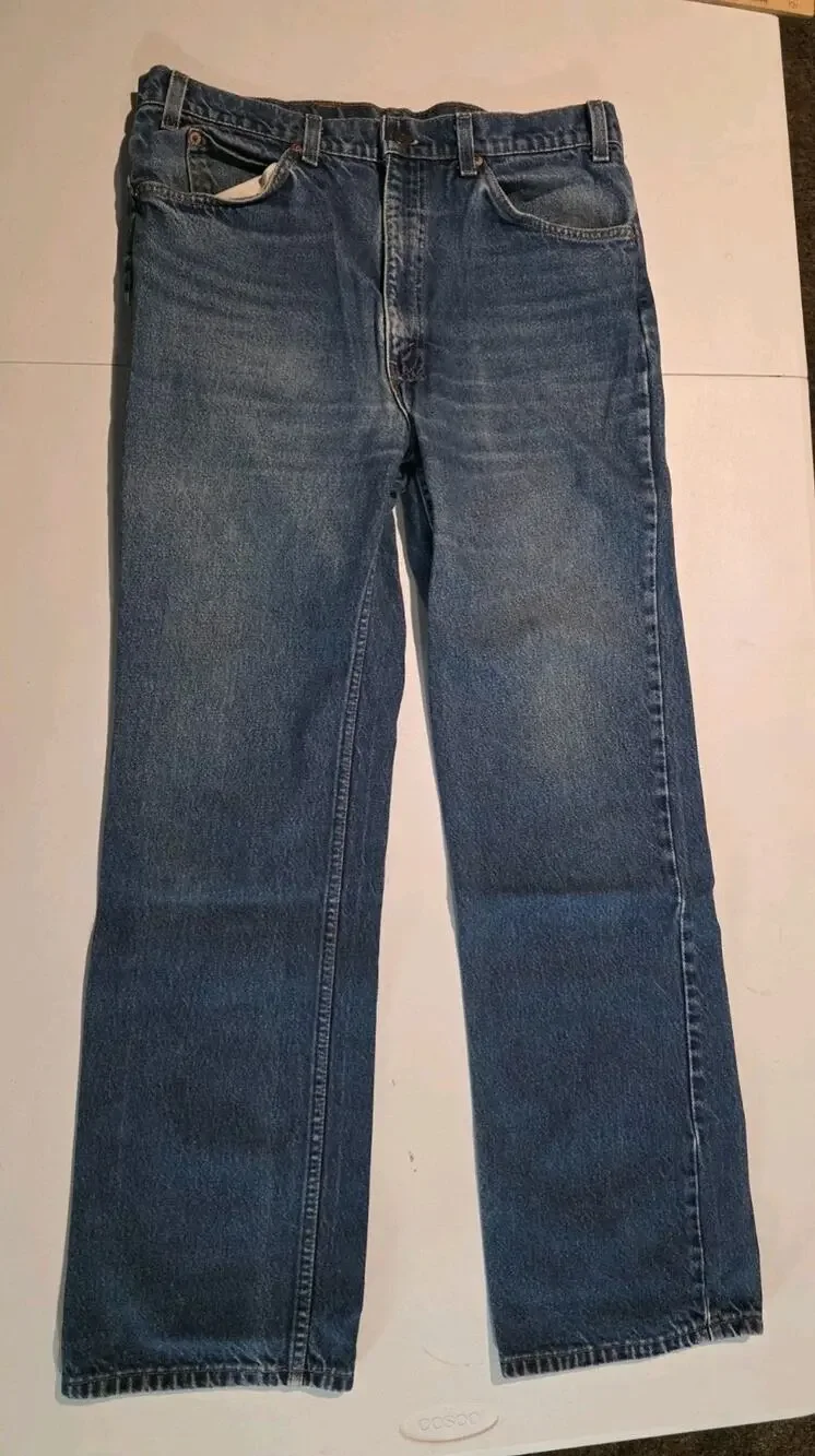 Vintage Levis 517 Jeans Mens 36x33* Blue Bootcut Orange Tab 70s 80s Saddleman